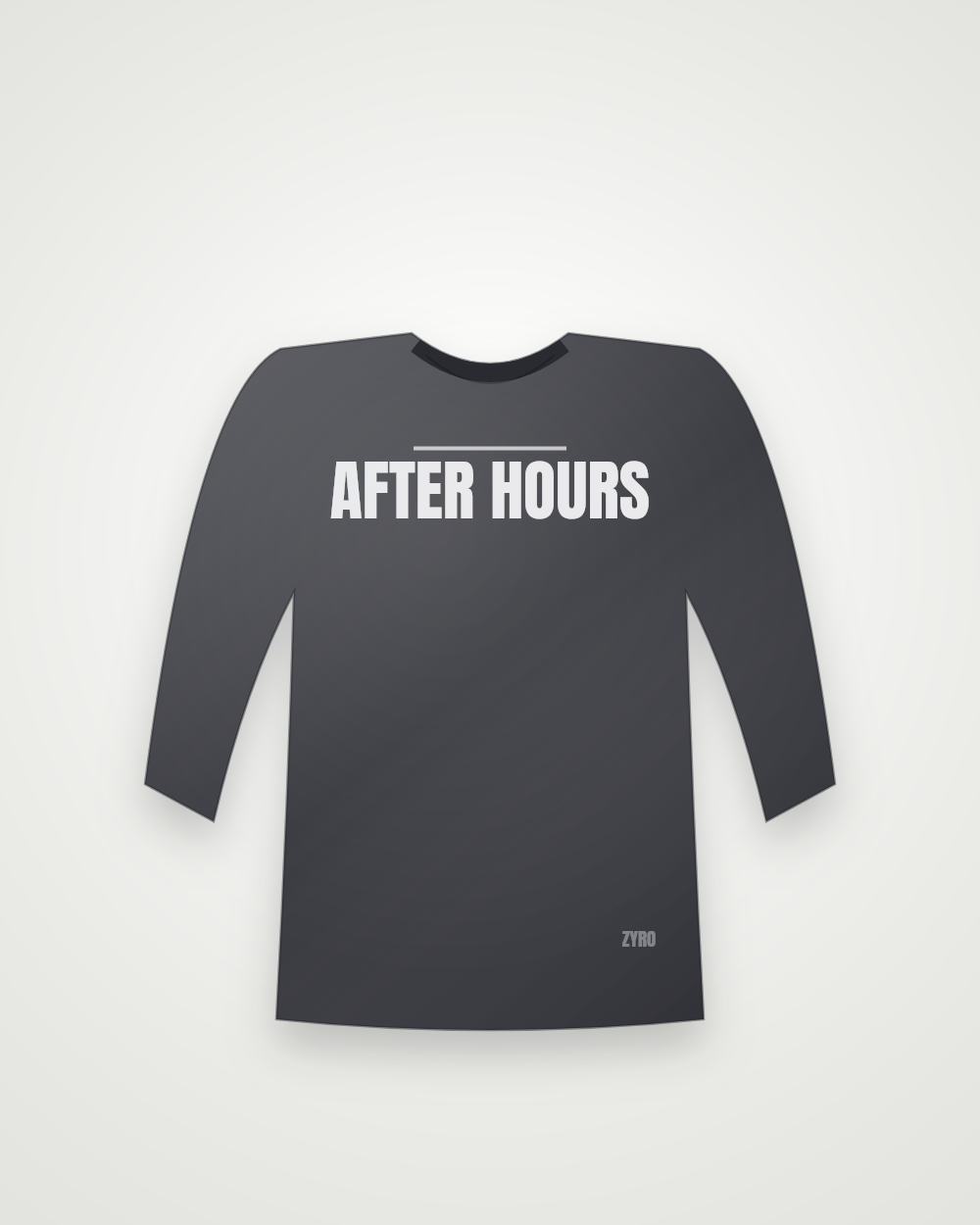 After Hours Full Sleeve — charcoal longsleeve by Zyro Wear
