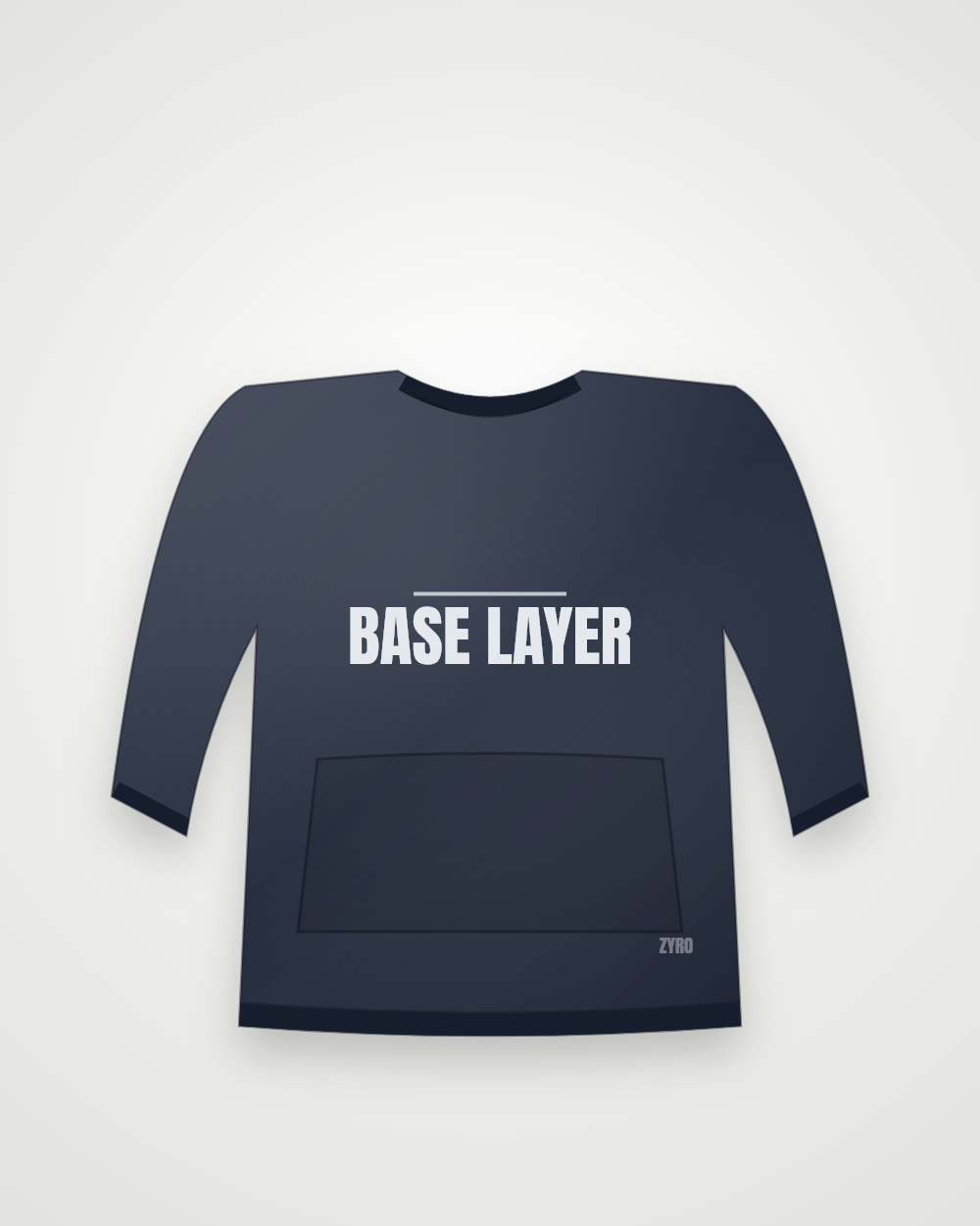 Base Layer Sweatshirt — navy sweatshirt by Zyro Wear