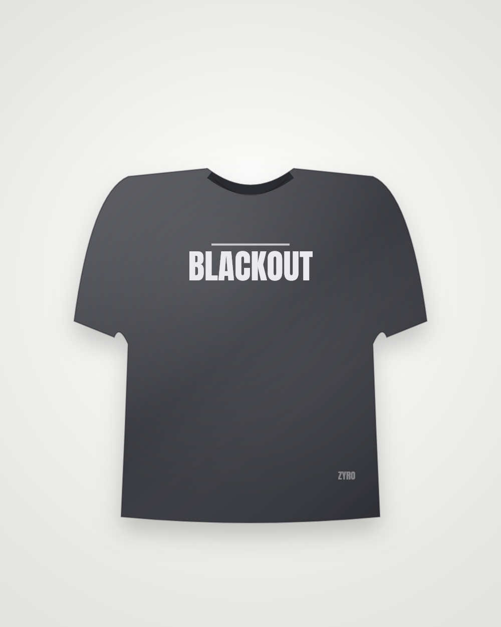 Blackout Drop Shoulder — charcoal drop by Zyro Wear