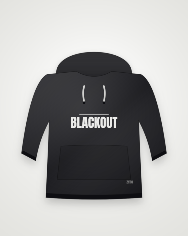 Blackout Hoodie — black hoodie by Zyro Wear