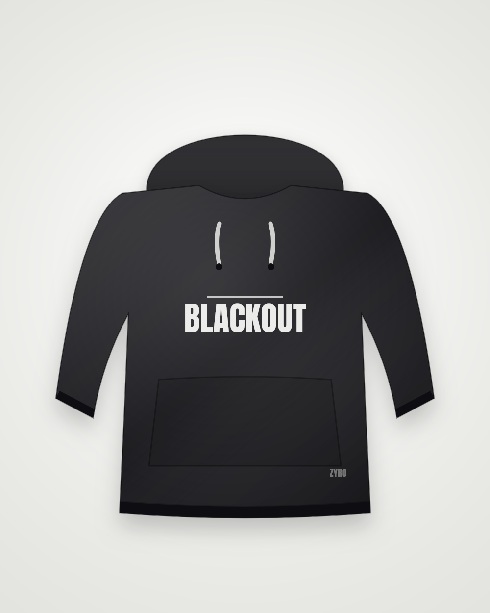 Blackout Hoodie — black hoodie by Zyro Wear