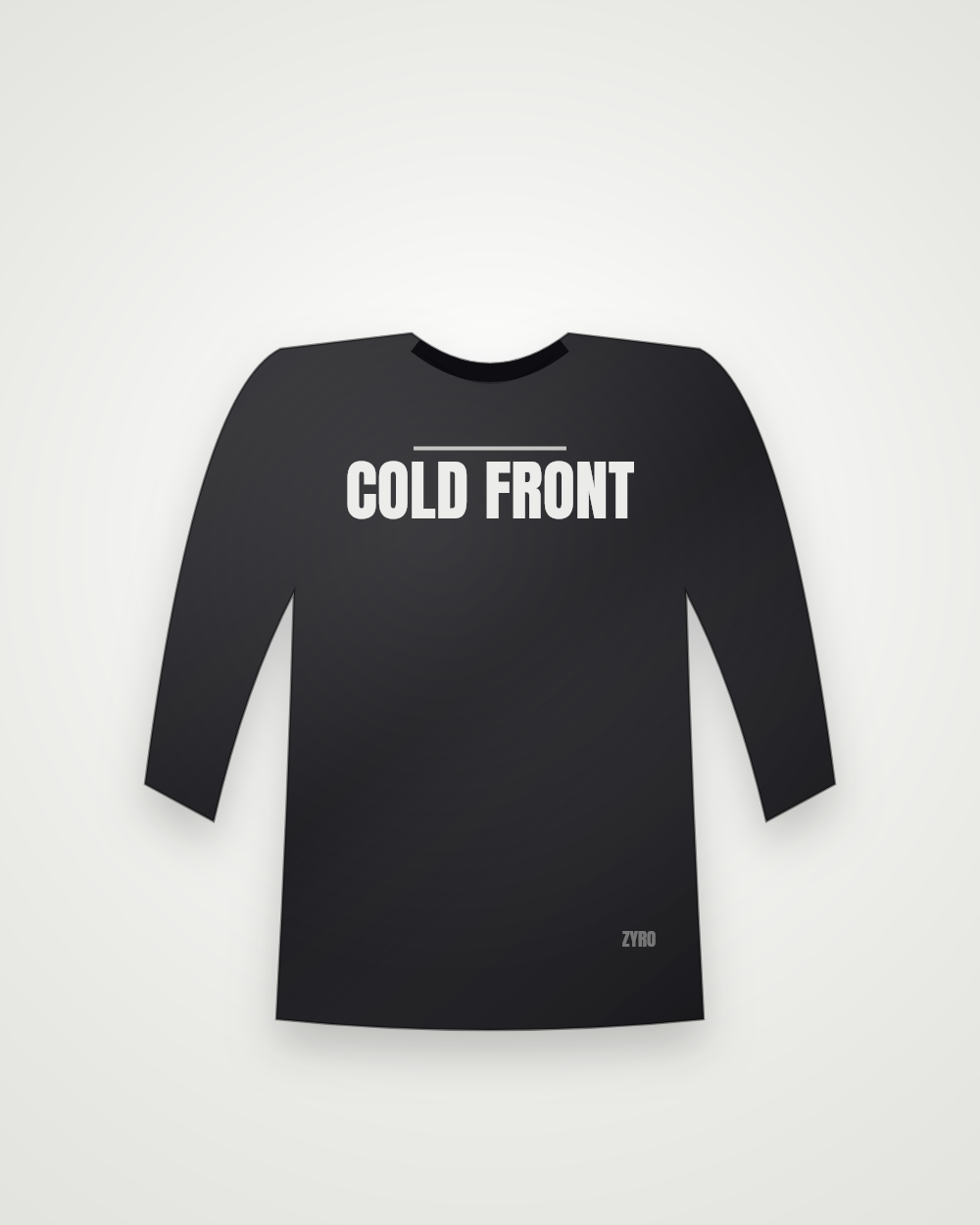 Cold Front Full Sleeve — black longsleeve by Zyro Wear