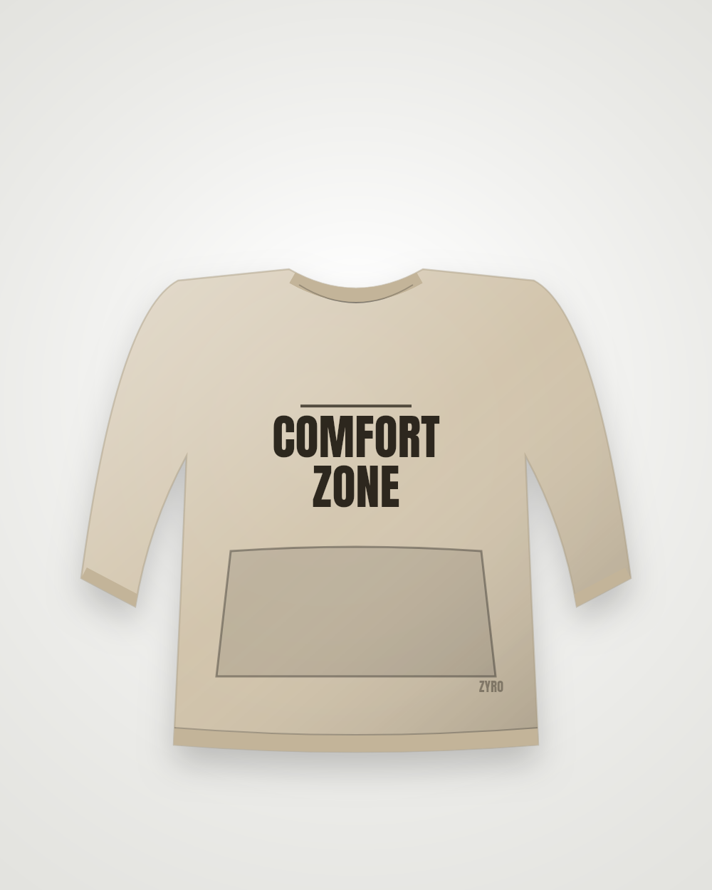 Comfort Zone Sweatshirt — sand sweatshirt by Zyro Wear