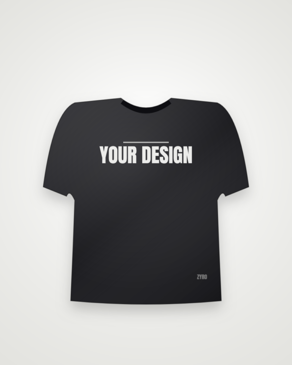 Custom Print Drop Shoulder — black drop by Zyro Wear