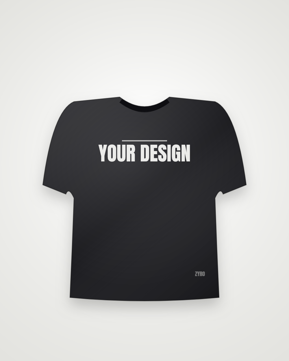 Custom Print Drop Shoulder — black drop by Zyro Wear