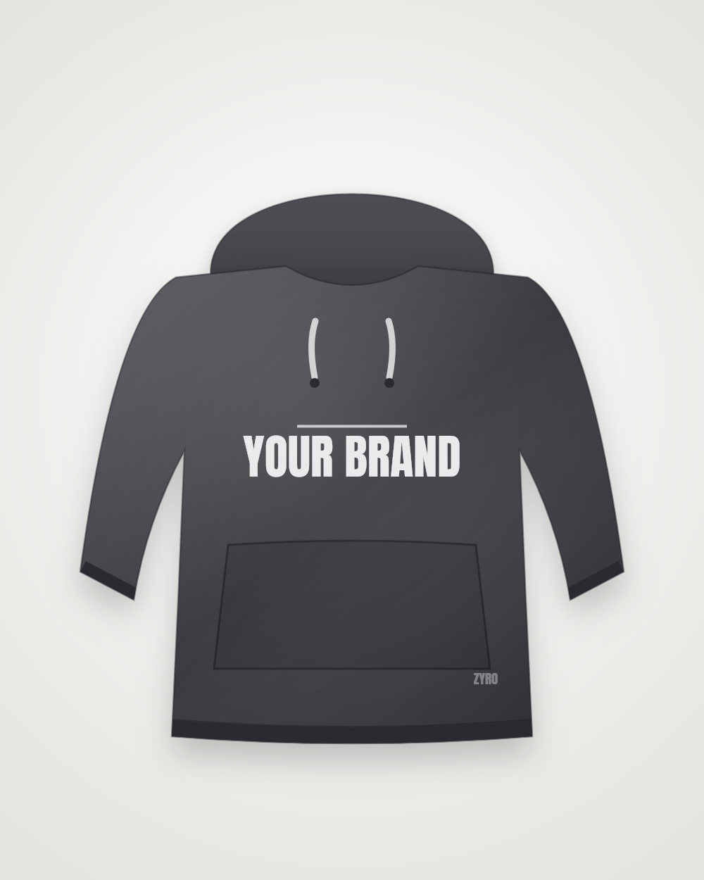 Custom Print Hoodie — charcoal hoodie by Zyro Wear