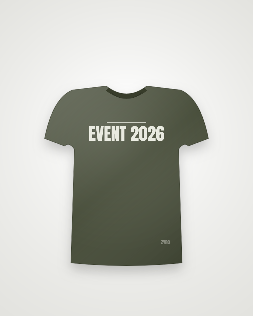 Event Print Tee — olive tee by Zyro Wear