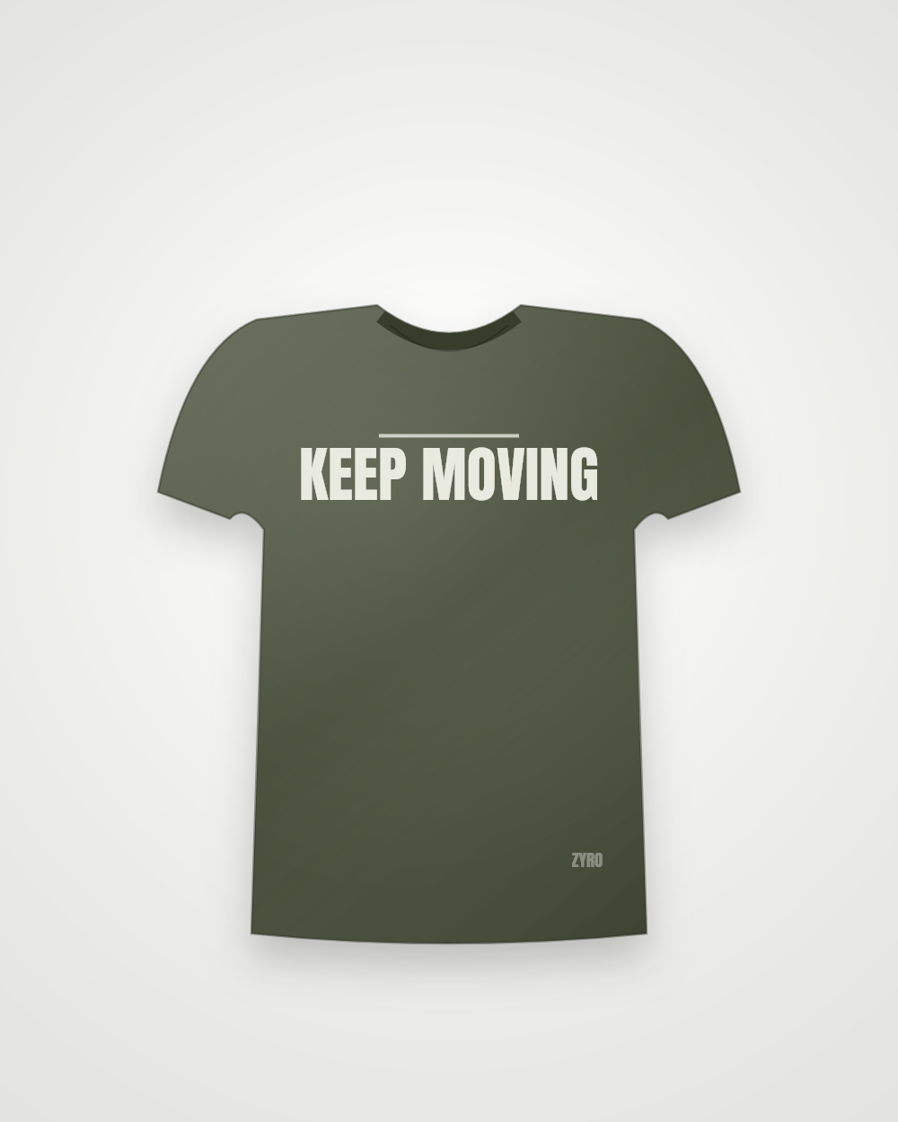 Keep Moving Tee — olive tee by Zyro Wear