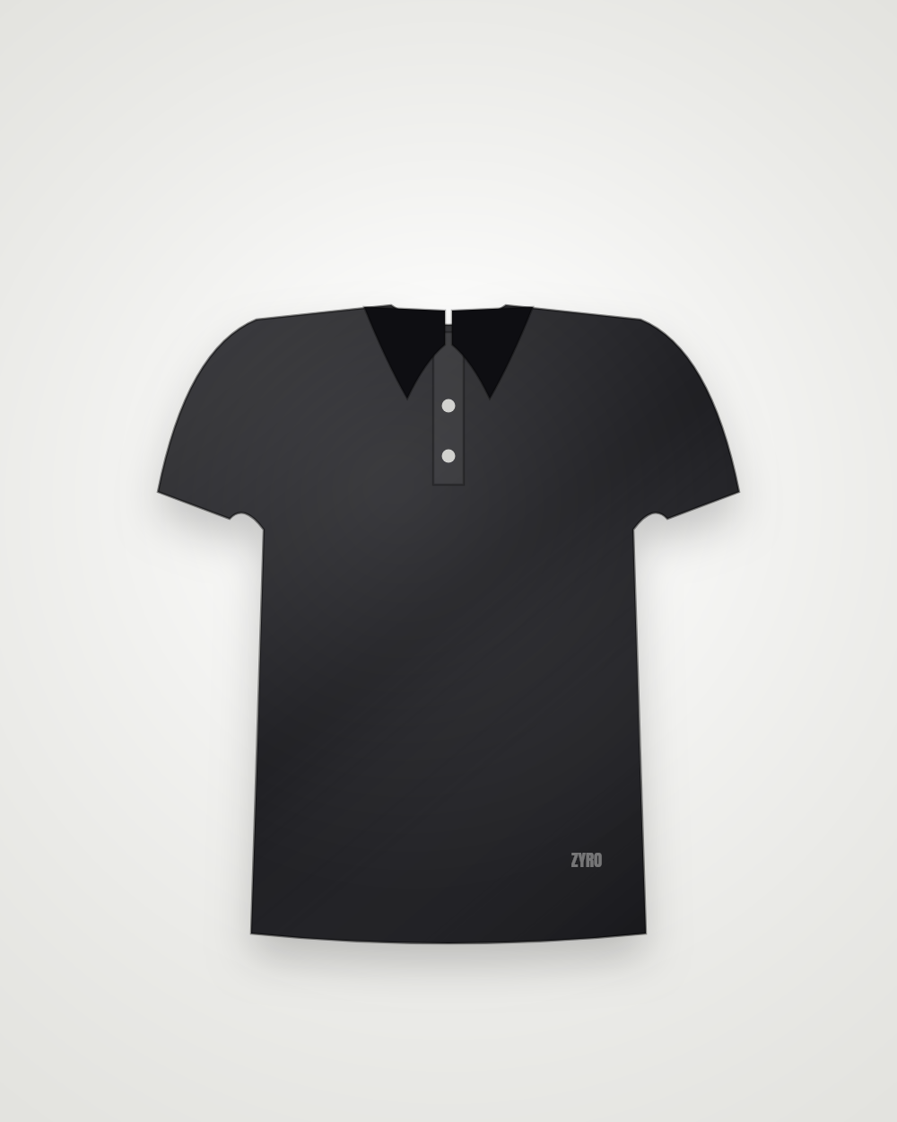Monochrome Polo — black polo by Zyro Wear